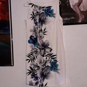 DressBarn Floral White Dress